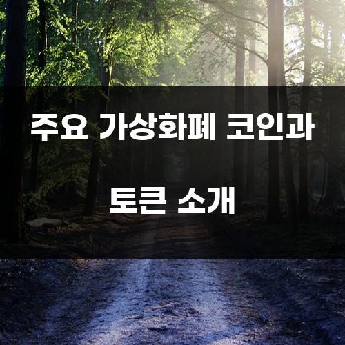 주요 가상화폐 코인과 토큰 소개